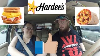 Hardees Breakfast Review| We try the breakfast Frisco and loaded burrito!!!