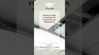 Did you know the function of flaps. #crewdaily, #aviation, #aircraft, #pilotlife, #avgeek
