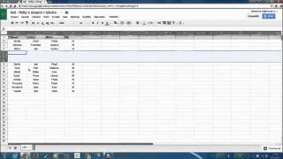 Řádky a sloupce v Google tabulce