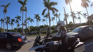 R1200GS - Laura riding the Palm Beaches