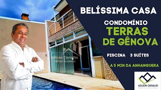 CASA C/ 3 SUÍTES, PISCINA, CASA PRONTA PARA MORAR - CONDOMÍNIO TERRAS DE GÊNOVA - JUNDIAÍ