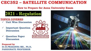 Anna university Exam Preparation - CEC352 Satellite Communication Important Questions