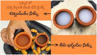 Summer Drinks for Infants| పురాతన కాలం నాటి పానీయాలు|VintageDrinks For Sunstroke|చలవ చేసే డ్రింక్స్|