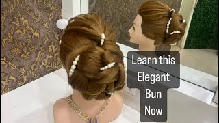 Hairstyle no. 20 Elegant bun. #bridalhairstyle #elegantbunhairstyle #easyhairstyle #quickhairstyle