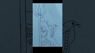 easy lord shiva drawing  #kedarnath #drawing #shorts #youtubeshorts #volanath #art