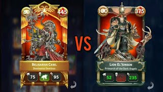 Warhammer Combat Cards PVP: Belisarius Cawl vs Lion El Jonson