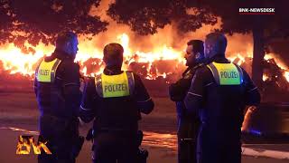 Brandstifter am Werk! - Strohmiete und LKW-Auflieger brennen fast zeitgleich | 11.10.2022