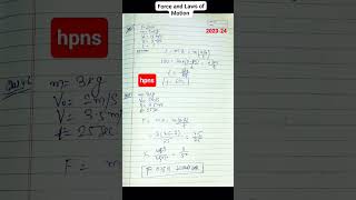 Conservation of Momentum Fb/IG: @hphysicsnotes #youtubeshorts #video #notes #physics #viral