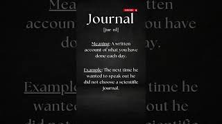 Pronounce JOURNAL the right way #shorts #shortsvideo #pronunciation #english #Journal #viral