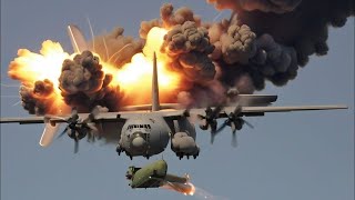 1 MINUTE AGO! A Russian C-130 aircraft carrying ammunition was shot down by a Ukrainian missile