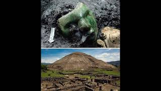 A 2,000-year-old green serpentine mask has been discovered at the base of a pyramid in Mexico.