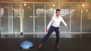 Bosu ball lateral stability exercises.