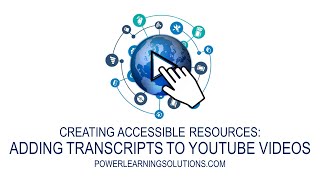 Adding Transcripts to YouTube Videos