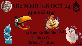 Angry Birds 2 AB2 Mighty Eagle Boot Camp MEBC 8 Oct 24-with 2 extra birds. 14 rms. Mel used 4x 122%