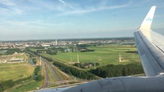 Landing at Schipol Amsterdam Airport (AMS) - KLM KL1072 reg PH-BGG B737