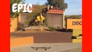 BACKFLIP 360 OFF OF WALL ONTO SKATEBOARD