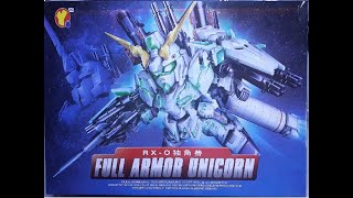 SD gundam full armor unicorn 390 unboxing