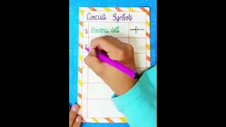 Science project chart🌟electricity🌟Circuit symbols chart🌟easy drawing🌟 science day chart