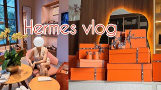 Unbox Túi Lindy 26 etoupe và 11 món phụ kiện Hermes | Chia sẻ câu chuyện mua túi Hermes tại store