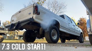 7.3 Powerstroke Cold Start!