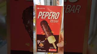 Satisfying Lotte Pepero Peanut Ice Bar🍦#shorts