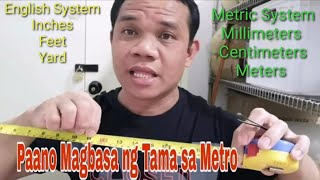 Paano Basahin ng Tama ang metro/How to read steel Tape... EdmundBeth Tv