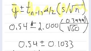 Calculating a confidence interval for the loon egg