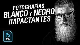 ADOBE PHOTOSHOP - Cómo lograr 📸 FOTOS BLANCO Y NEGRO IMPACTANTES #42