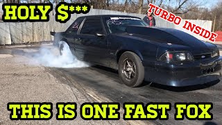 Turbo Foxbody Mustang Makes INSANE PASS At The Track !! | 2019 Drag Racing Season Opener