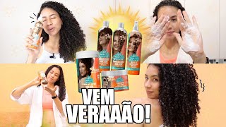 Rotina Capilar para cuidar dos cachos no verão!! Linha Sol, Mar e Piscina - Soul Power