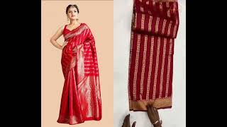 LICHI SILK CLOTH JACQUARD WORK SAREE WITH JACQUARD BORDER BLOUSE.