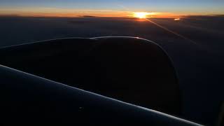 Time-Lapse video of Sunset from the flight - Etihad Airways Airbus A380 Superjumbo