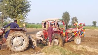 Massey 240 stuck into mud and it effused by another messay 240 ٹریکٹر performance