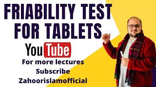 Friability Test for Tablets