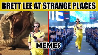 Brett Lee at Unusual Places | Brett Lee running at Strange Places | Cricket Memes | Variety Creator