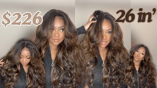 Just $226 for 26"! THICK & PRETTY! Must Have - Fall Vibe Brown Balayage wig| Remy Forte Hair