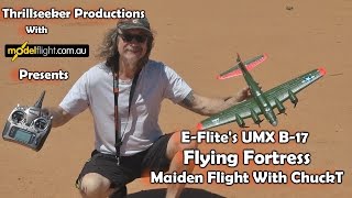 E-Flite UMX B 17 Flying Fortress Maiden Flight With ChuckT