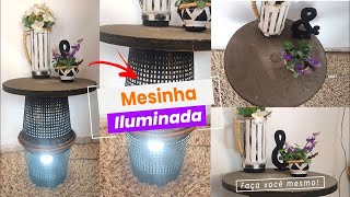 Como Fazer Uma Mesinha Iluminada Incrível - Diy Artesanato