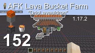 How to build an AFK Lava Bucket Farm (1.17.2) - Minecraft Bedrock Tutorials(152)