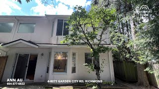 LOCATION❗️LOCATION💥LOCATION👍 Rare Townhouse in Richmond❤️ 4-8071 GARDEN CITY RD, RICHMOND #realty