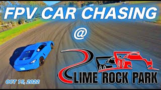 Chasing Cars with FPV Drones at Lime Rock Park - October 15, 2022 - Modified Machines Insta360 Go2