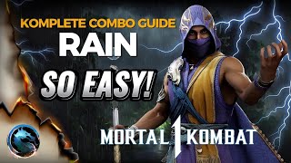 Easy mode Rain Komplete Combo guide- Mortal Kombat 1