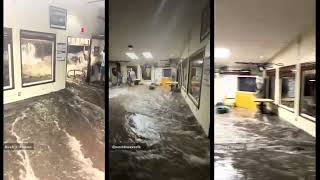 Roi Namur Island Hit by Massive Swells (MULTIPLE VIEWS)