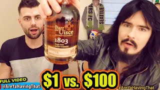 Irish People TRY $1 Dollar Vs $100 Dollar Irish Whiskey #shorts