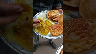 Patna का Puri Sabji 😋 King 👑 | Puri Sabzi Jalebi Raita | Patna Street Food | Food Shorts | #shorts