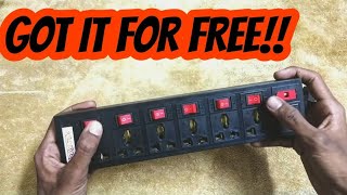 Free 6+6 Powerstrip From Paytm Mall. [UNBOXING & REVIEW]