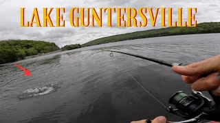 Bass fishing Guntersville Lake mid April.