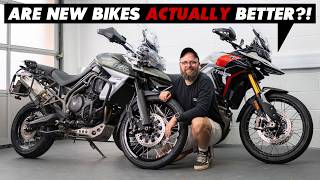 Are New Motorcycles ACTUALLY Better? Triumph Tiger 800 vs 900