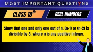 Show that one and only one out of n, n+1 or n+2 is divisible by 3, where n is any positive integer.