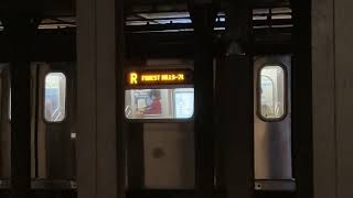 Queens bound R160 (R) train entering Canal Street